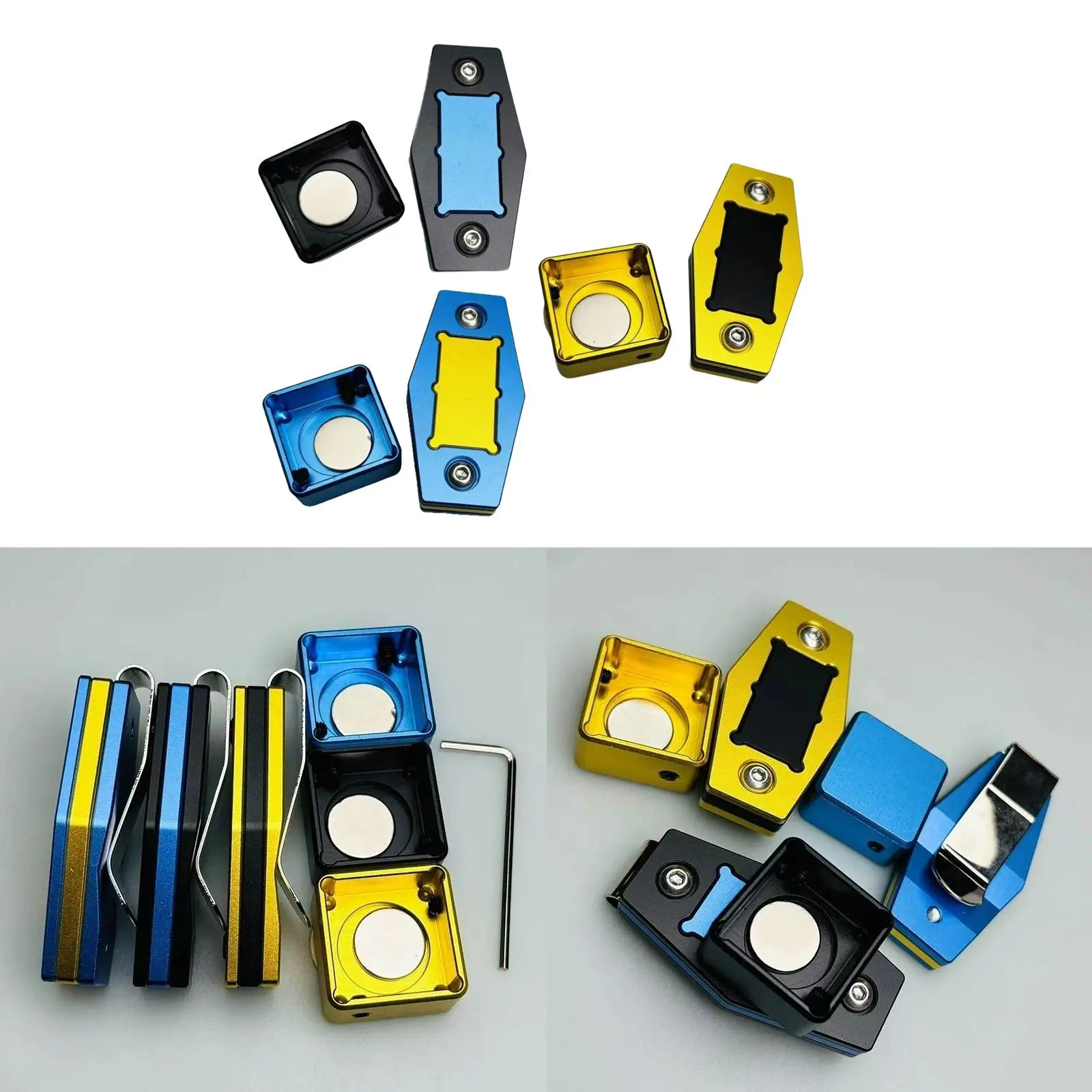 

Aluminum Alloy Billiard Chalk Holder Magnetic Pool Chalk Case Lightweight Pocket for Snooker Cue Players