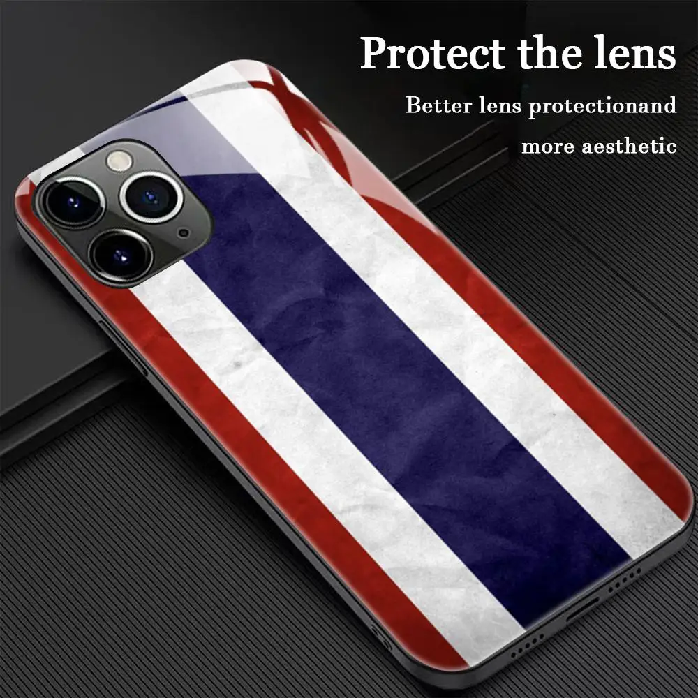 Design Thailand Flag Passport Phone Case For iPhone 17 16 15 14 13 12 11 X XR XS 8 Plus Mini Pro Max Glass Magnetic Phone Case - view 4