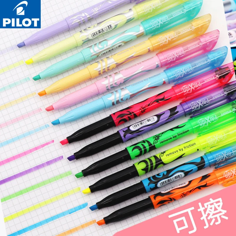 marcadores-fluorescentes-apagaveis-pilot-sw-fl-com-tinta-que-desaparece-com-controle-de-temperatura-para-diarios-anotacoes-e-trabalho-criativo