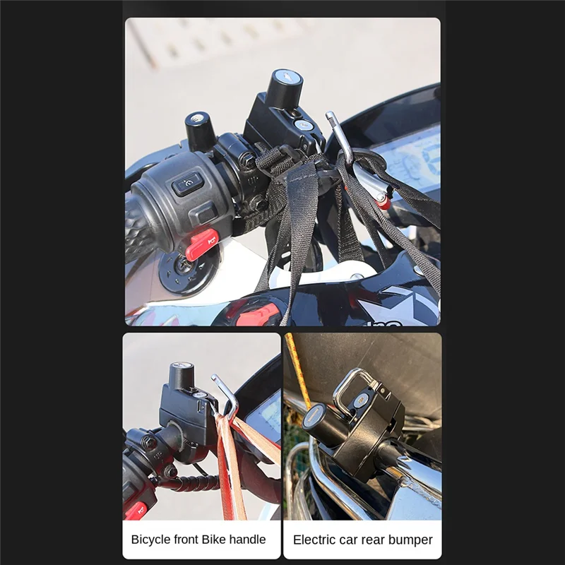 

2525 + замок для мотоциклетного шлема, водонепроницаемый портативный противоугонный замок для фиксации руля, велосипедное оборудование