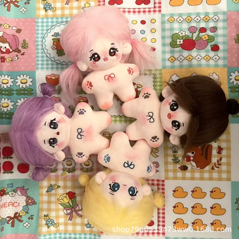 

10 см Kawaii Мини Морская Звезда Идол Кукла Плюшевые Звездные Хлопковые Куклы Длинные Волосы Девушка Лук Тела Мягкая Фигурка Игрушки Плюшевые Игрушки Подарок Фанатам