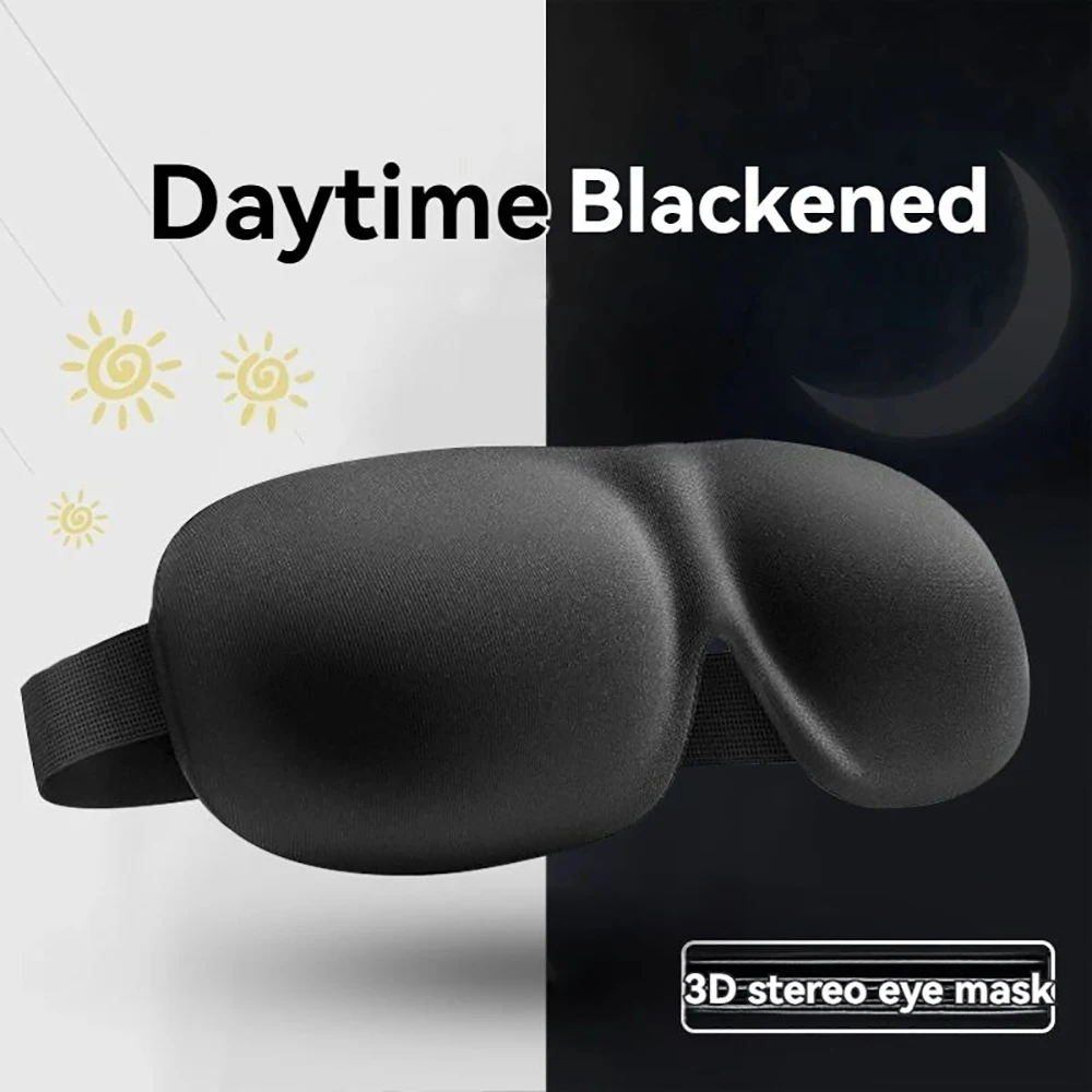 Hot 3D Non-Marking Three-Dimensional Eye Mask Without Nose Simple Solid Color Blackout Sleep Mask Students Lunch Break Eye Masks