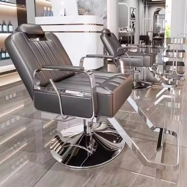 Hairdressing Hair Reclining Hydraulic Vintage Shop Furniture Beauty Cutting Styling Salon Barber Chair