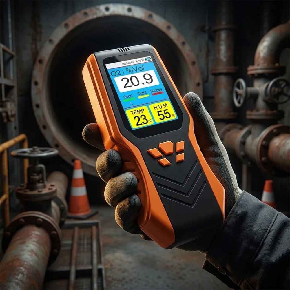 DM68A Portable Oxygen Monitor for Cellars Wells and Storage Tanks 0-30% Vol Range Fast Response Electrochemical Sensor