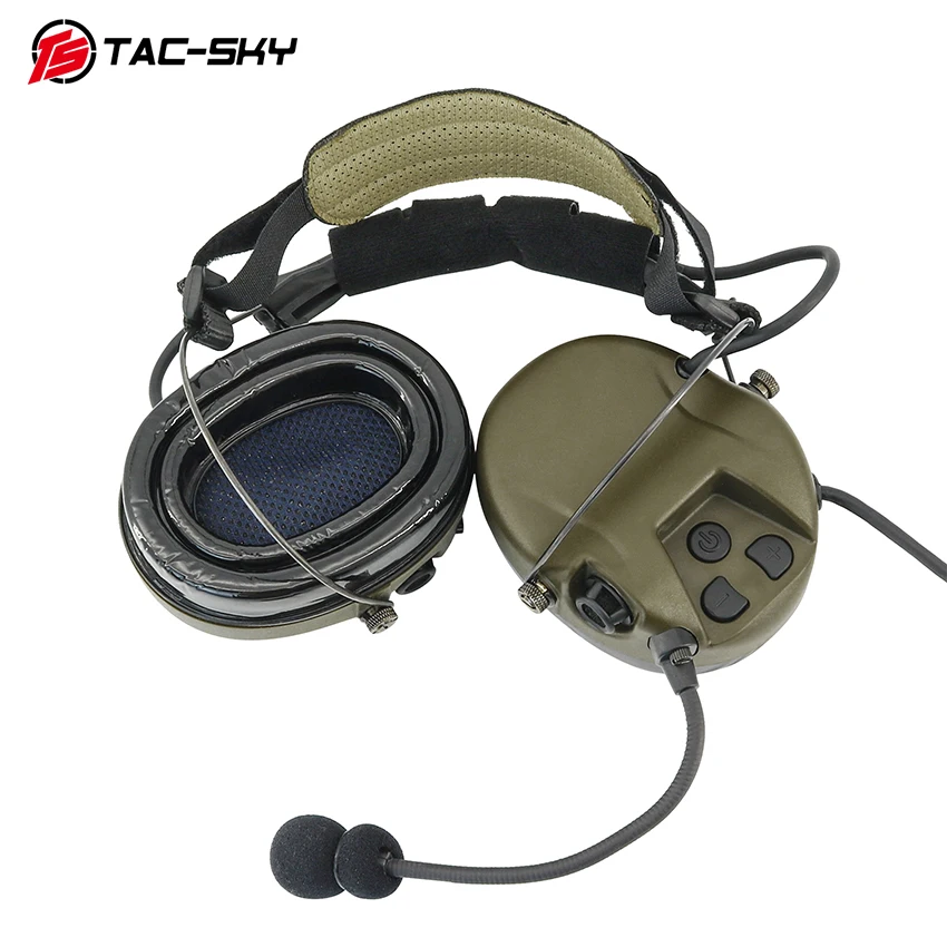 TS TAC-SKY Tactical Digital Chip DSP H302 Modular Headset Tactical Hearing Protection Noise Cancelling Pickup Headset