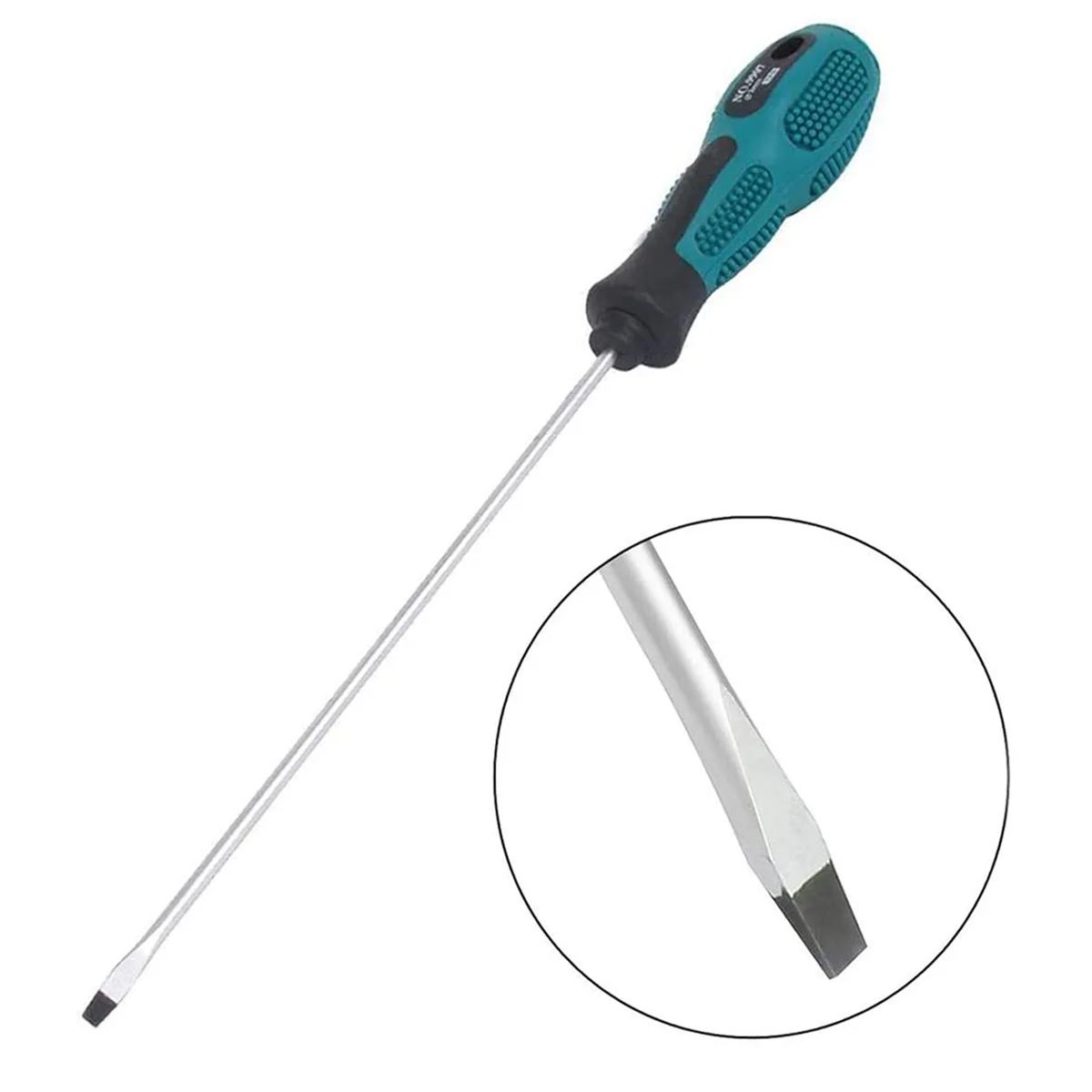 2 pacotes de 12 polegadas de fenda longa e chave de fenda Phillips chave de fenda de lâmina plana chave de fenda magnética com alça de borracha