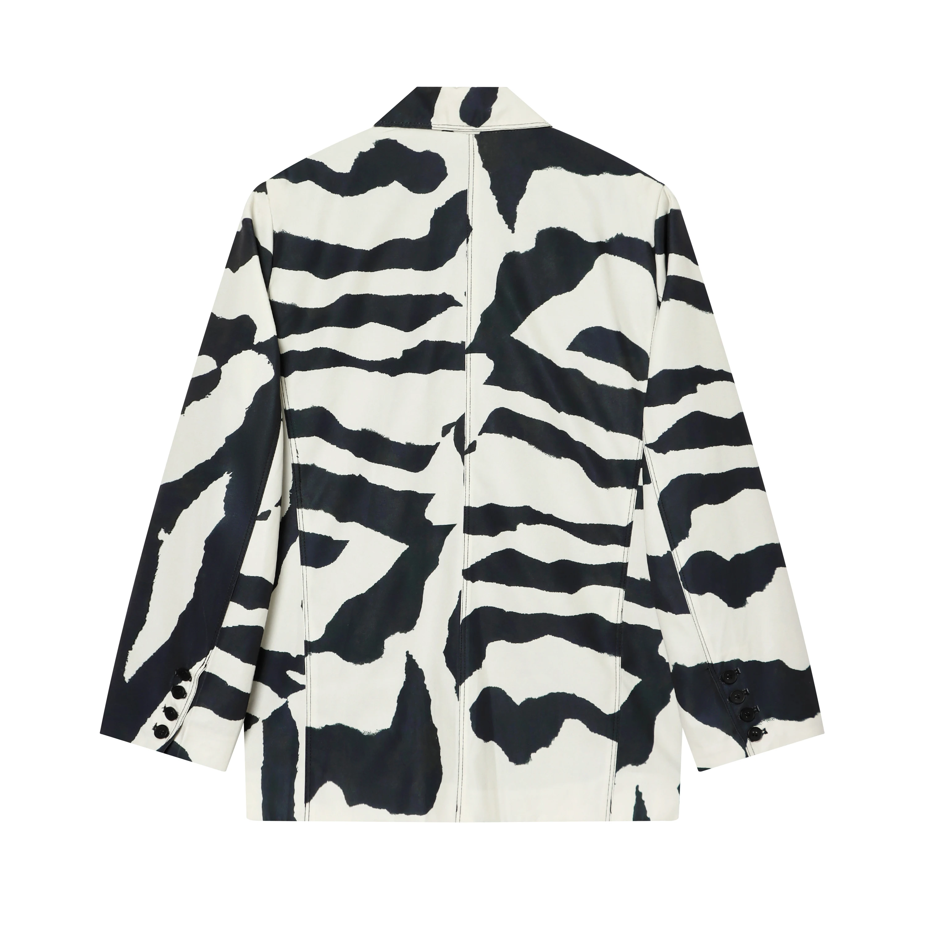 2026 Autumn Women's New Fashion Animal Zebra Printed Suit Jackets Lady Elegant Pockets Button Straight LapelLoose Blazer Coats