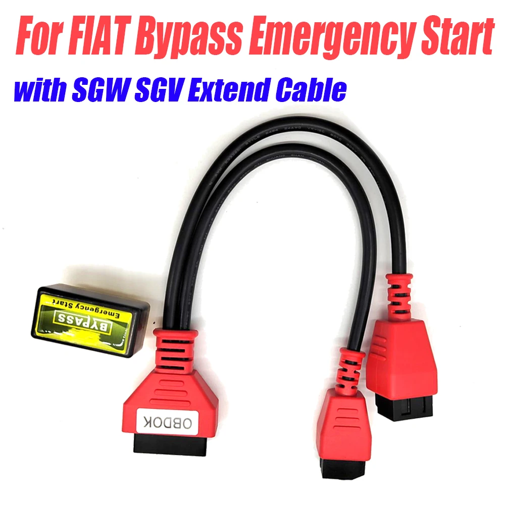 

Эмулятор аварийного запуска FIAT с удлинительным кабелем SGW SGV, OBD2 Plug and Play, IMMO OFF, инструменты для диагностики автомобиля