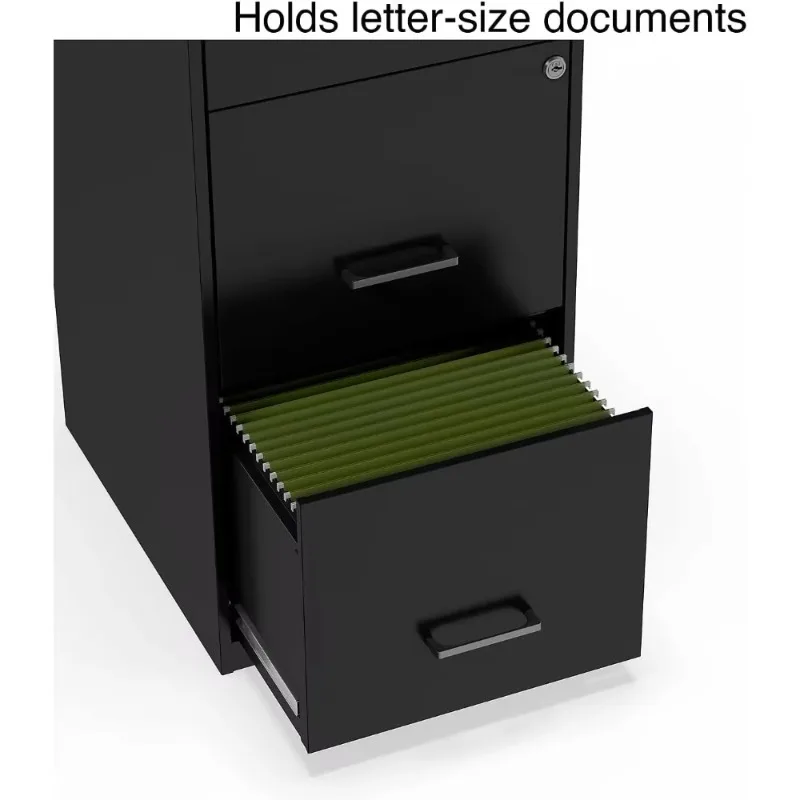 

3-Drawer Vertical File Cabinet, for Letter Size Documents, Lockable, Filing Cabinet, size18.9" D x 14.3" W x 34.9" H