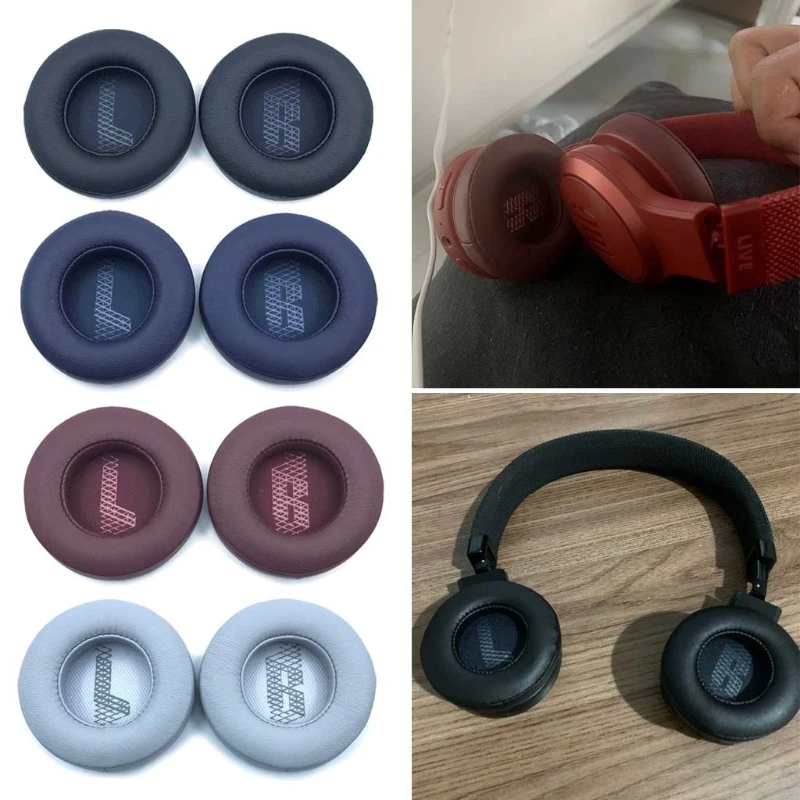 Leather Ear Cushion Earpads for Jbl Live 400BT  460NC Wireless Headset Earmuffs Memory Foam Cover Pads