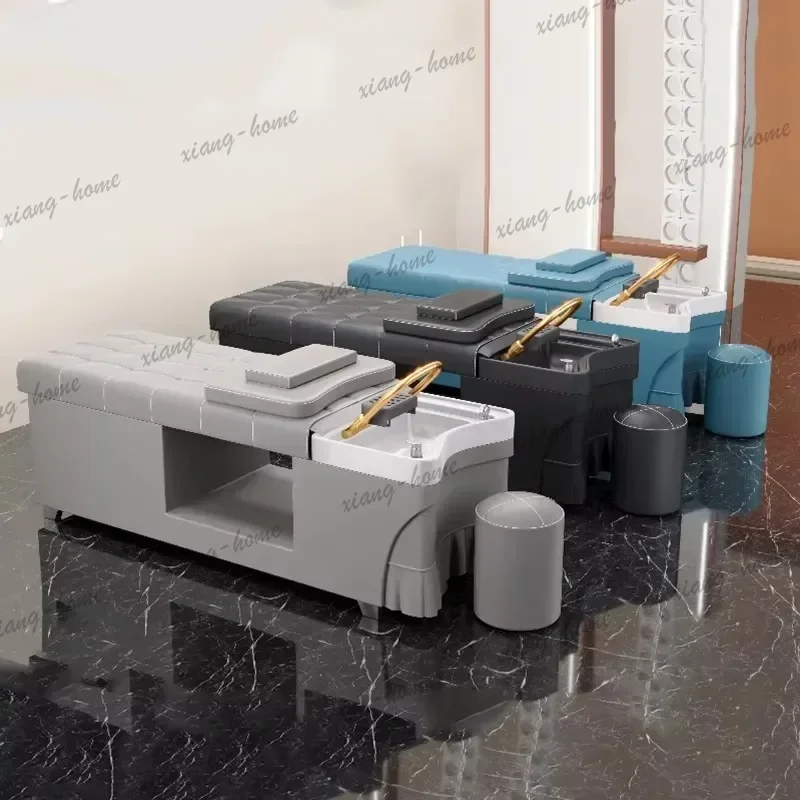 LJY Unique Shampoo Bed Stylist Shampoo Steamer Salon Modern Circulation Shampoo Bed Barber Equipment Barbearia Commercial Furnit