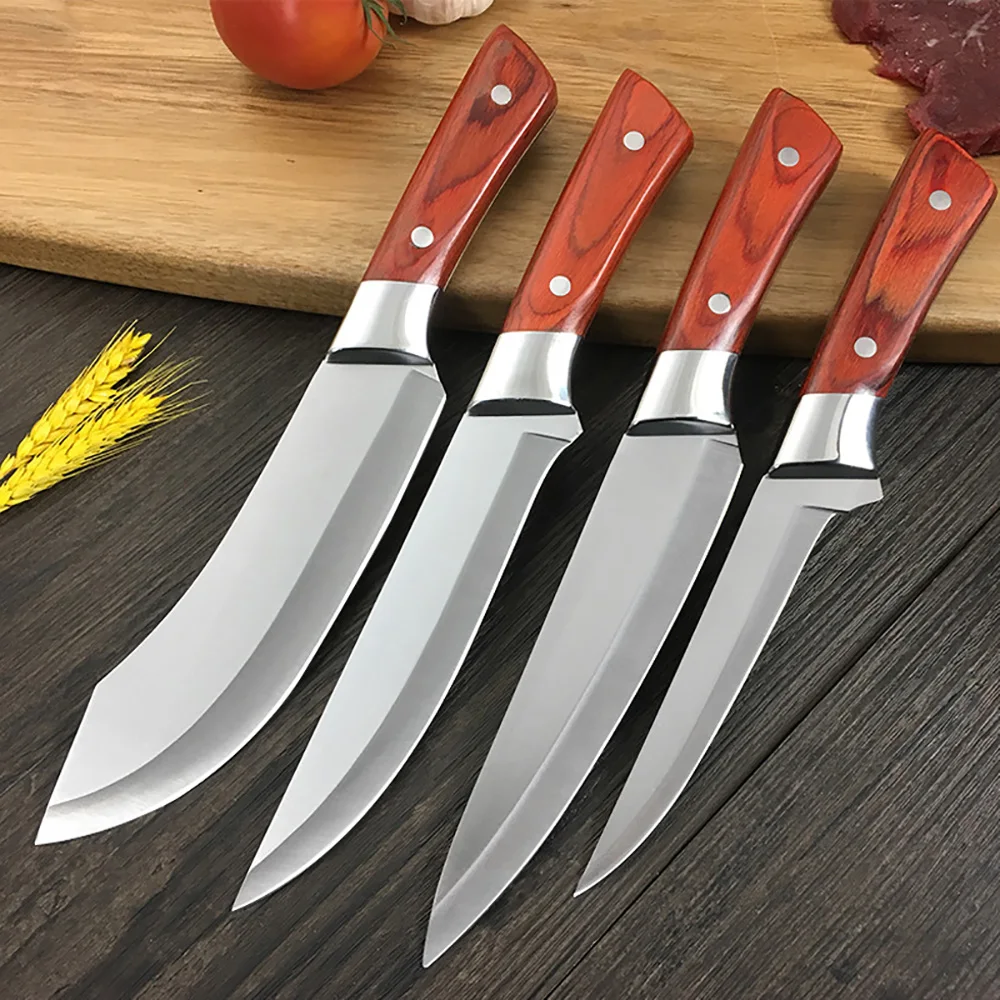 Stainless Steel Sharp Kitchen Knife Carving Knife Fruit Knife Meat Cleaver Boning Knife Professional Kitchen Knife Tools