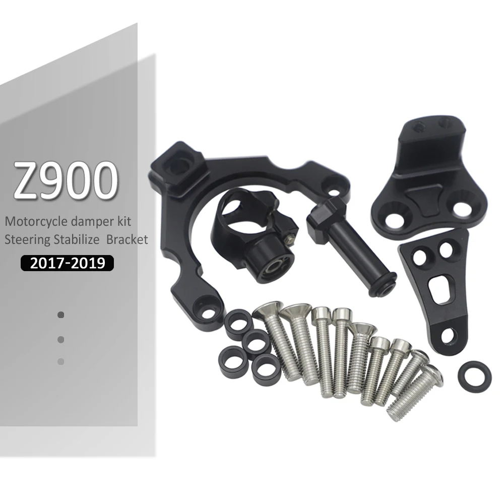 

New Motorcycle For KAWASAKI Z900 Z 900 2017-2019 2018 Steering Damper Bracket Stabilizer Linear Mount Support Kit