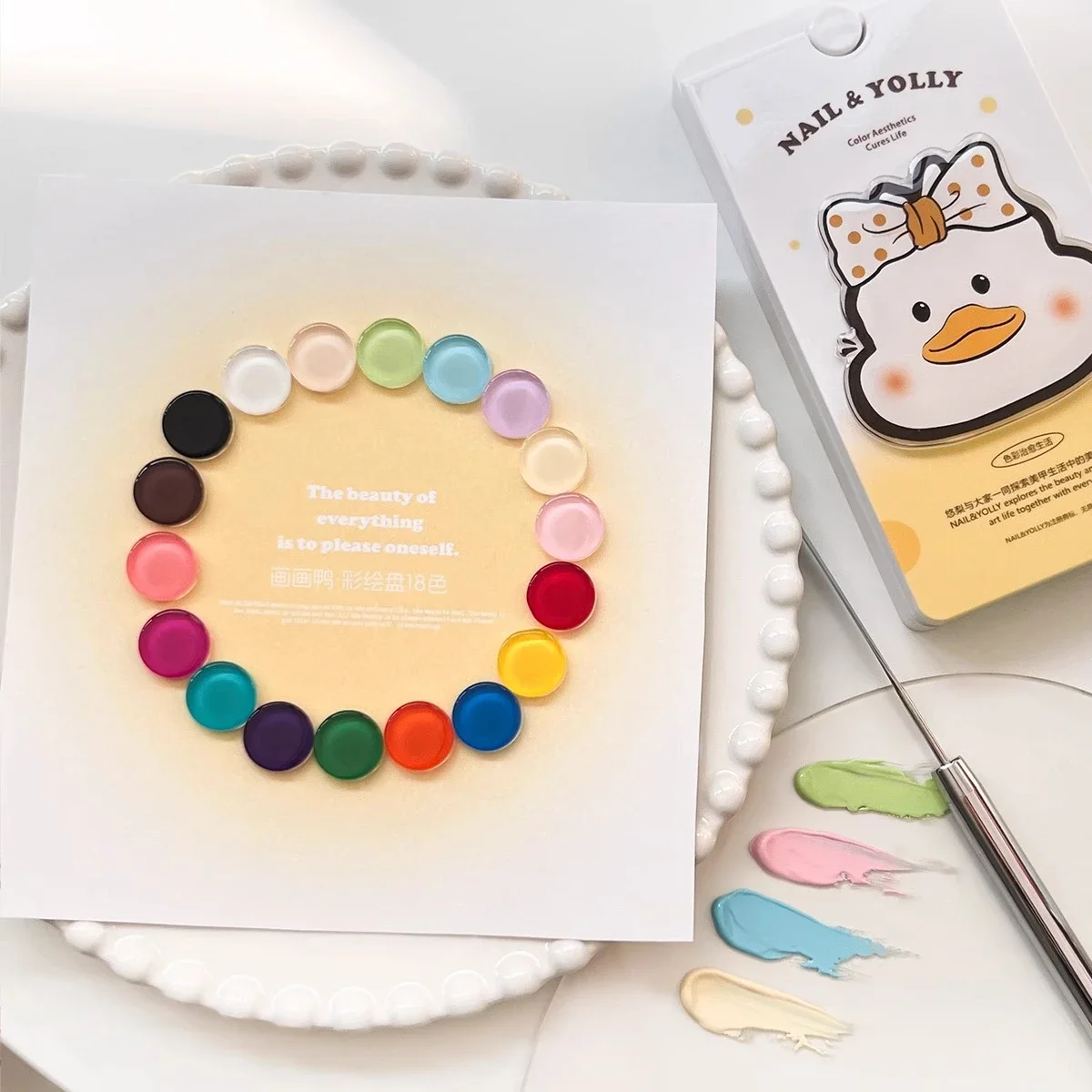 18 لون الصلبة جيل للأظافر لوحة اليابانية كريم الطين اللوحة هلام عدة لمسمار الفن تصميم شبه دائم UV/LED جل الورنيش