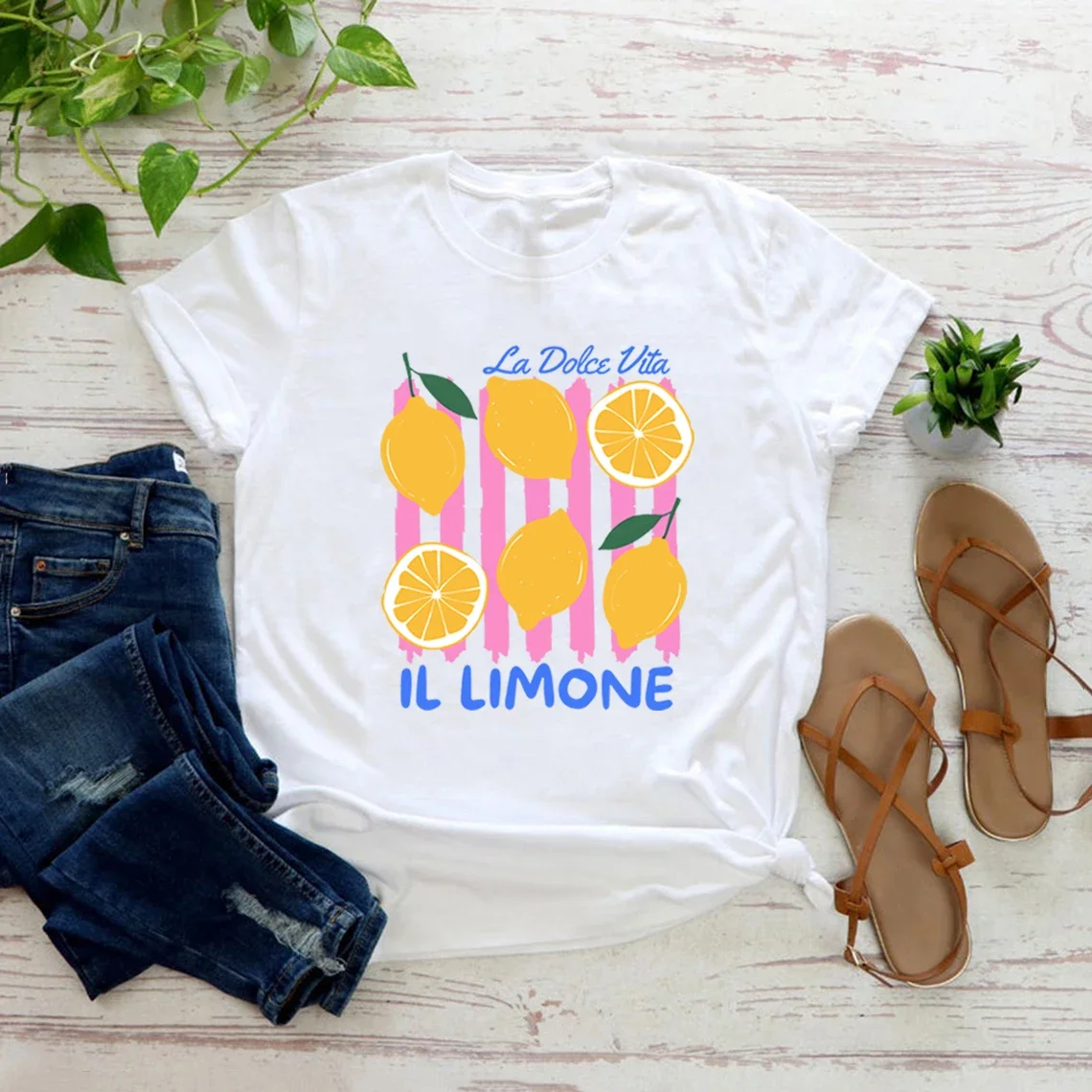 

Limoncello T-Shirt Amalfi Coast Italy T-shirt Preppy Lemon Summer Tee Women Short Sleeve Graphic T Shirts Italy Vacation Tops