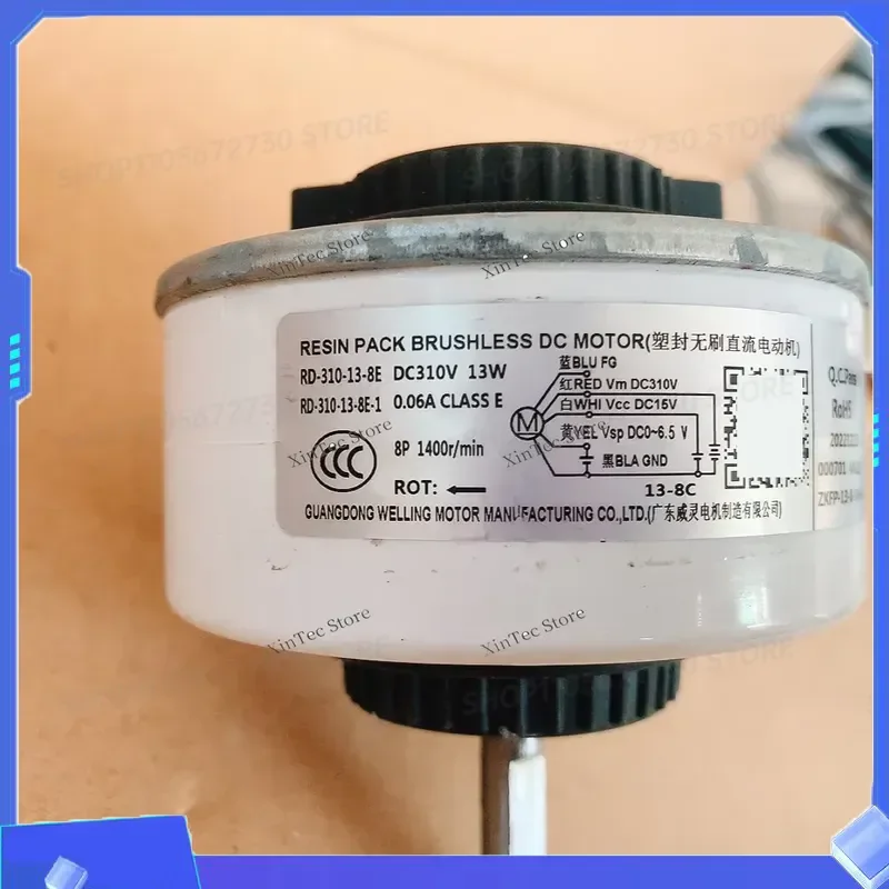 Model RD-310-13-8E-1DC Fan Motor for AUX Indoor Air Conditioner Unit 5 Wires Brand New Copper Winding 13W