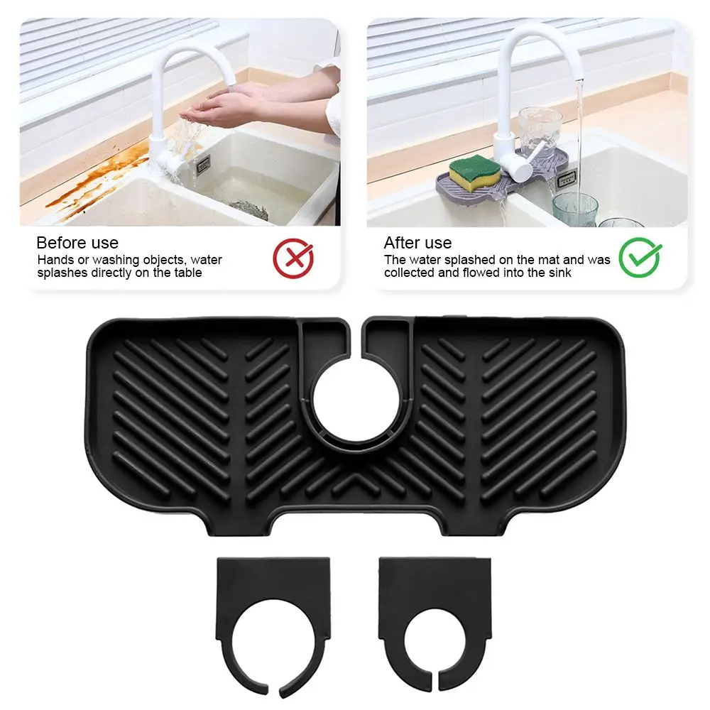 Bathroom Supplies Splash Countertop Protector Drip Catcher Mat Faucet Absorbent Mat Faucet Absorbent Pad Sink Splash Guard