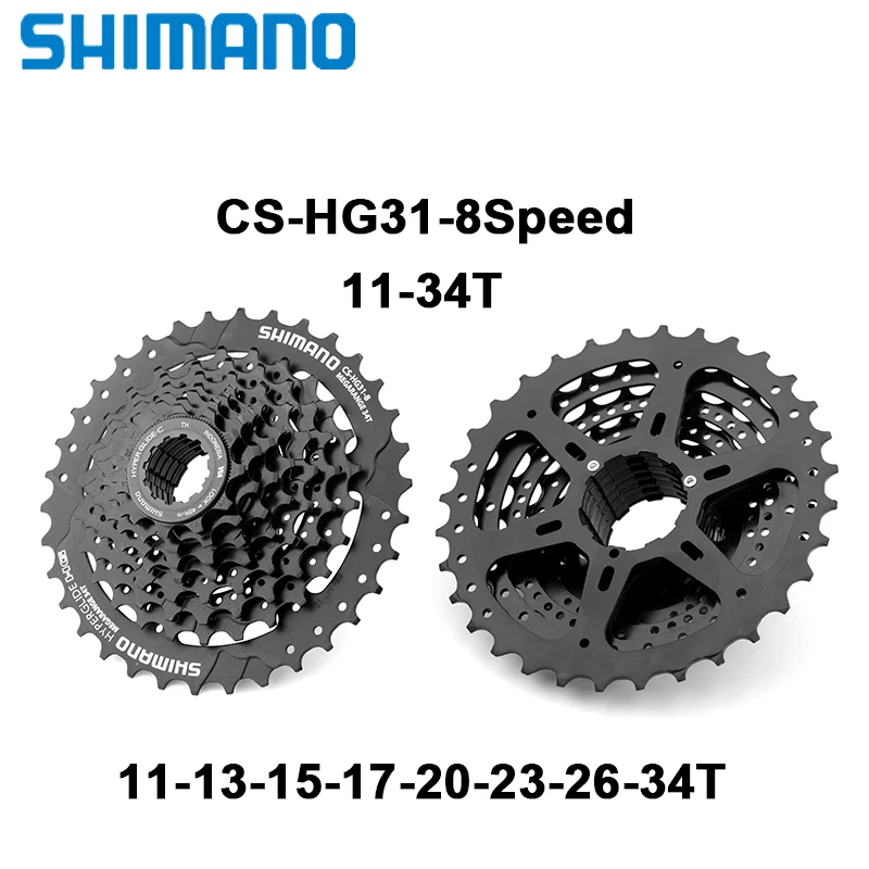 Shimano 8-biegowa kaseta HG CS-HG31-8 32T/34T HG20 koło zamachowe do roweru górskiego 8V K7 odpowiednie dla Shimano M310 8S czarne koło zamachowe