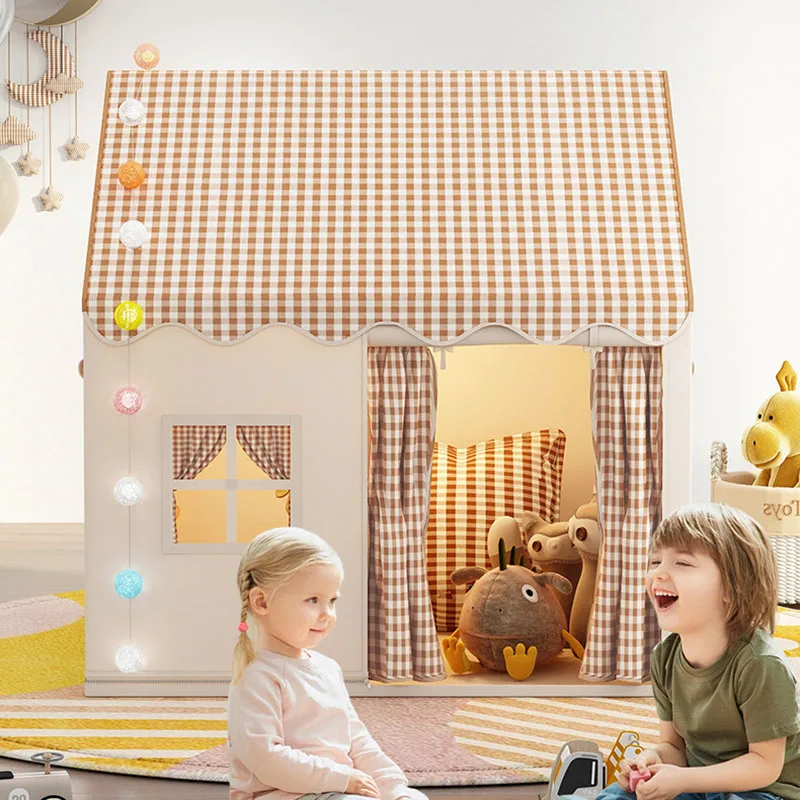 Kid Tent Princess Castle Play House Cubby Children Small House Folding Indoor Play Tent Toys Baby Tent Solid Frame No Light Ball