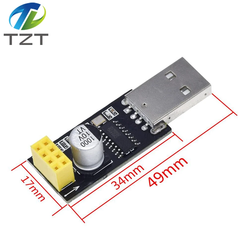 ESP01 Programmer Adapter UART GPIO0 ESP-01 Adaptaterr ESP8266 CH340G USB to ESP8266 Serial Wireless Wifi Developent Board Module