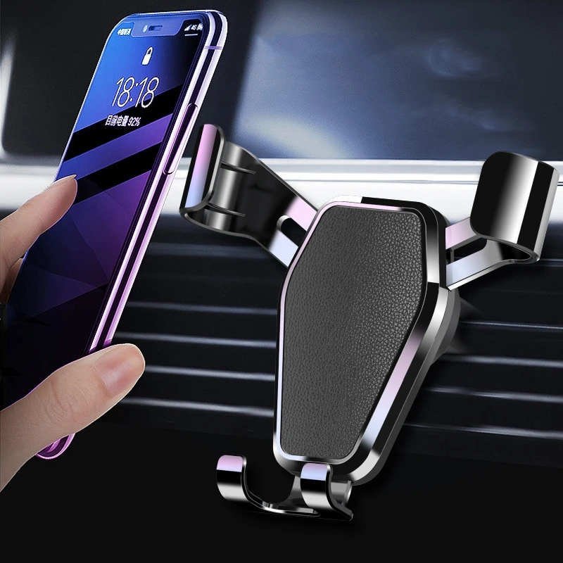 Gravity Car Holder For Phone Air Vent Clip Mount Mobile Cell Stand Smartphone GPS Support For iPhone 13 12 Xiaomi Samsung Phone