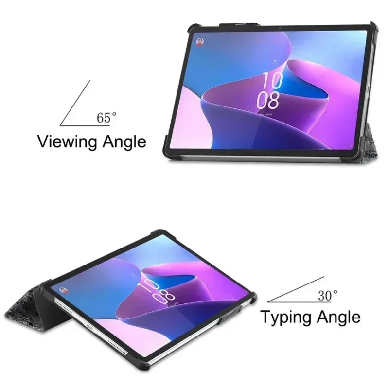 Fall für Lenovo Tab P12 12,7 Zoll 12,7 leichte Tri-Folding-Ständer Leder Tablet-Abdeckung für Xiaoxin Pad Pro 12 7 tb371fc