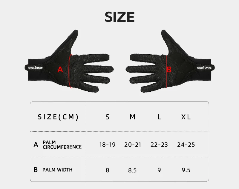 YKYWBIKE Fahrradhandschuhe Vollfinger MTB Fahrradhandschuhe Touchscreen Sporthandschuhe Fahrradhandschuhe Unisex Atmungsaktive stoßfeste Handschuhe – Detail 1