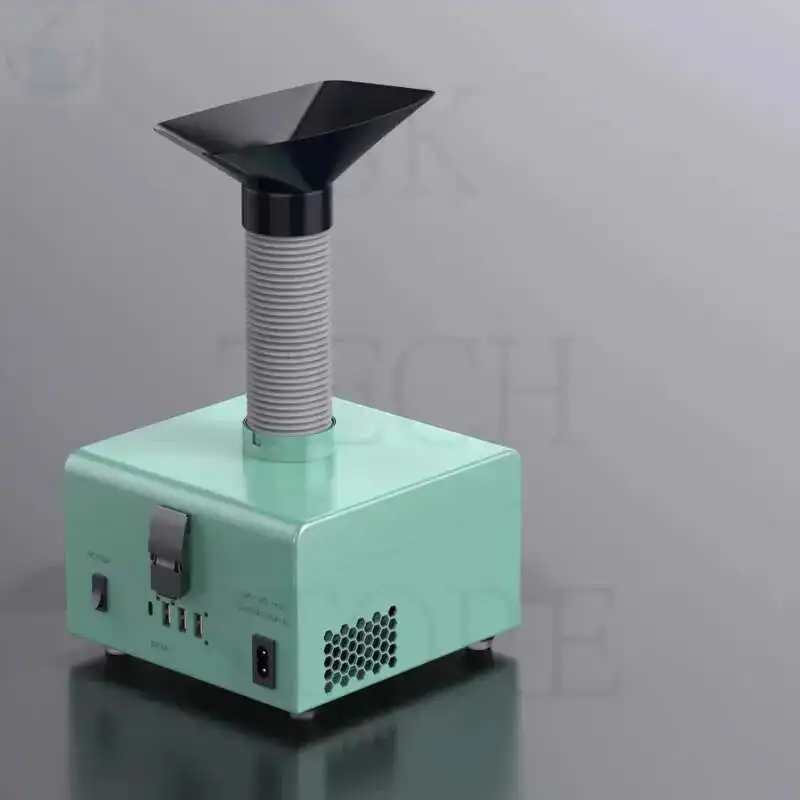 Exhaust Fan Smoke Absorber With 3pcs Addition Protable Activated Carbon Filter Sponge ESD Fume Extractor Smoking Instrument Set