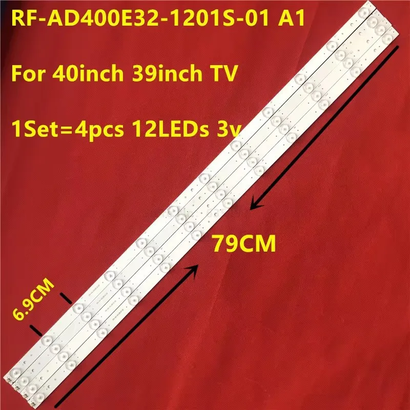 

40 шт. светодиодная лента 12 ламп для BBK 40LEM-1007/FT2C RF-AD400E32-1201S-01 A1 JL.D40C1235-06 ZDCX40D12-ZC14F-03 HS-4040 TF-LED40S28T2