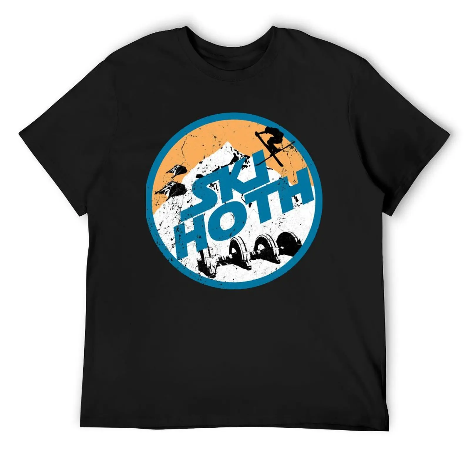 Ski Hoth - Orange Ski Designs DopeyArt T-Shirt cotton graphic tees designer shirts sweat anime Men's clothing