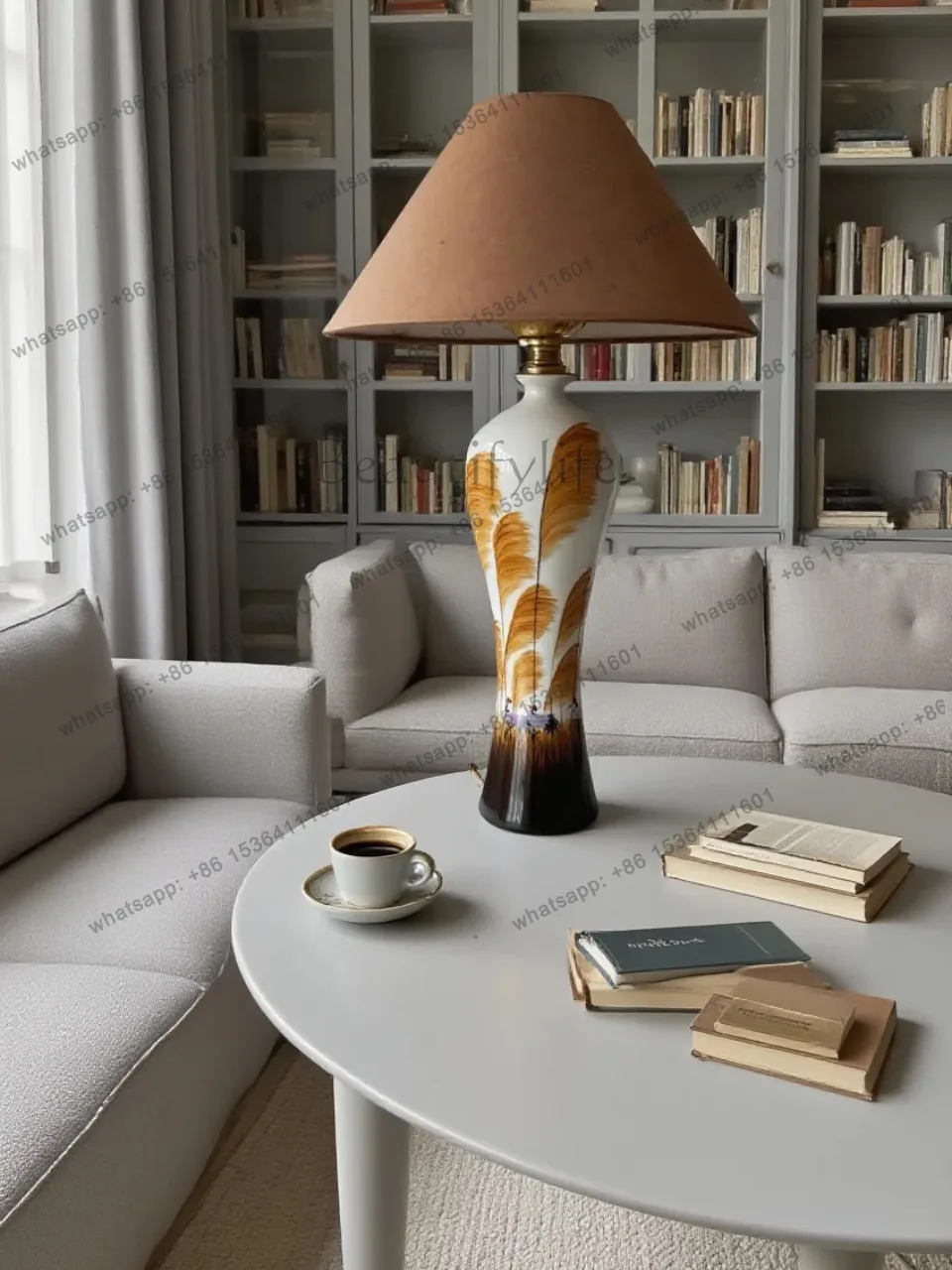 New Guofeng New Oriental Culture Living Room Study Intelligent Remote Control Luminous Objects