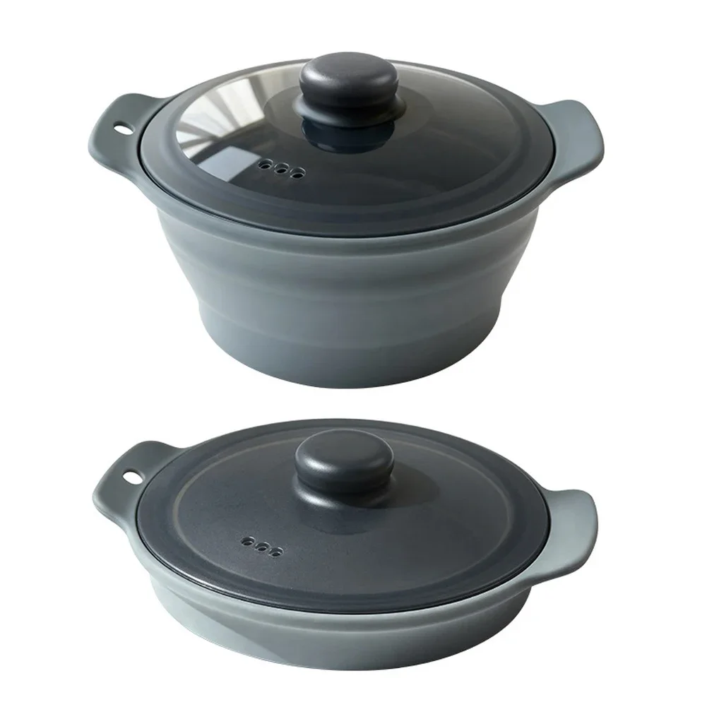 Silicone Steamer Basket - 22x12x14cm Collapsible Silicone Steamer Basket -