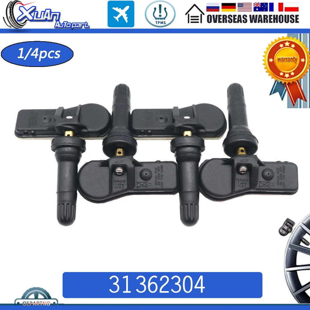 31362304 Car TPMS Tire Pressure Sensor Wheel Monitoring System 31362304 For Volvo S60 S90 V60 V90 XC90 2015-2024 433Mhz 50662193