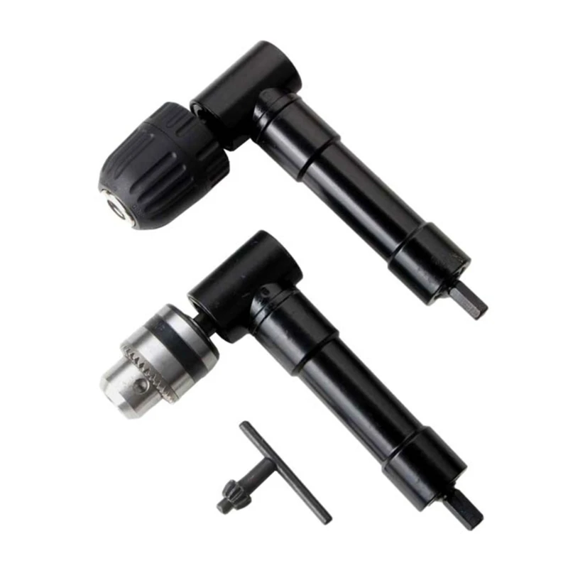 

90 Degree Keyless Chuck Impact Drill Adapter Electric Power Cordless Drill Attachment Adaptor Dropship