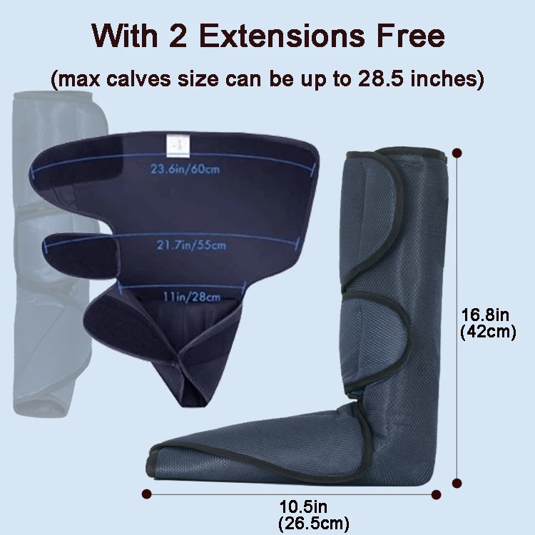 Elektrische Luftdruck-Beinmassage, wiederaufladbar, Wärmekompressionstherapie, Fußmassagegerät