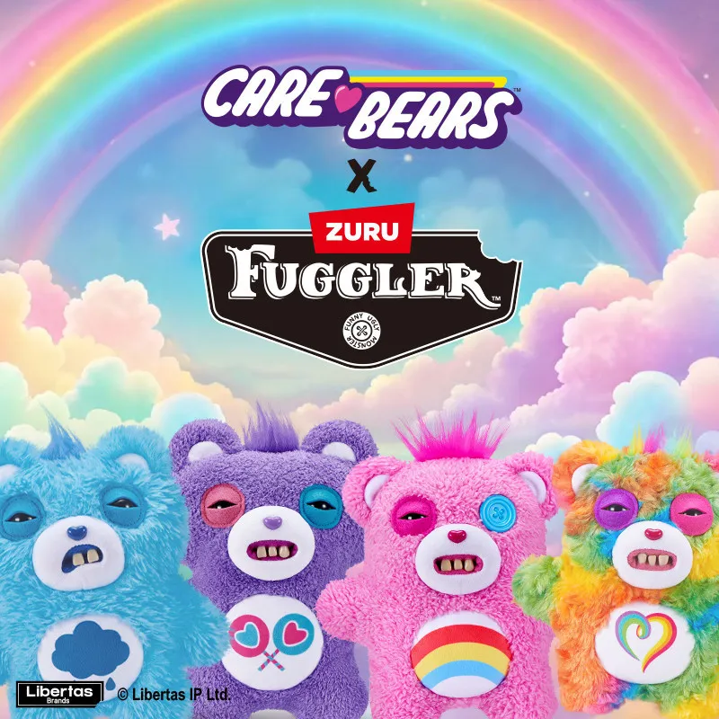 

Fuggler Original Care Bears Plush Doll Happy Bear Grumpy Love Bear Funny Ugly Tooth Monster Stuffed Toy Birthday Gift with Box
