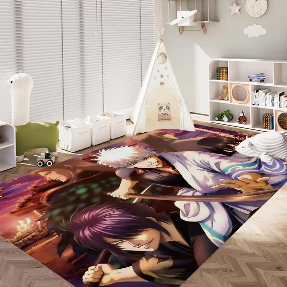 Japanese Anime GINTAMA Long Rugs Cheaper Anti-slip Modern Living Room Balcony Printed Bedside Area Rugs