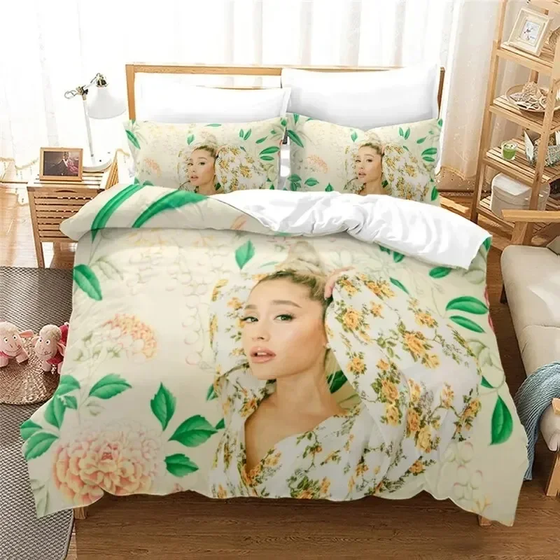 

Fashion Sexy Girl Ariana Grande 3D NEW Duvet Cover Pillowcase Bedding Set Adult Boy Girl Bedroom Decoration Single Double Large
