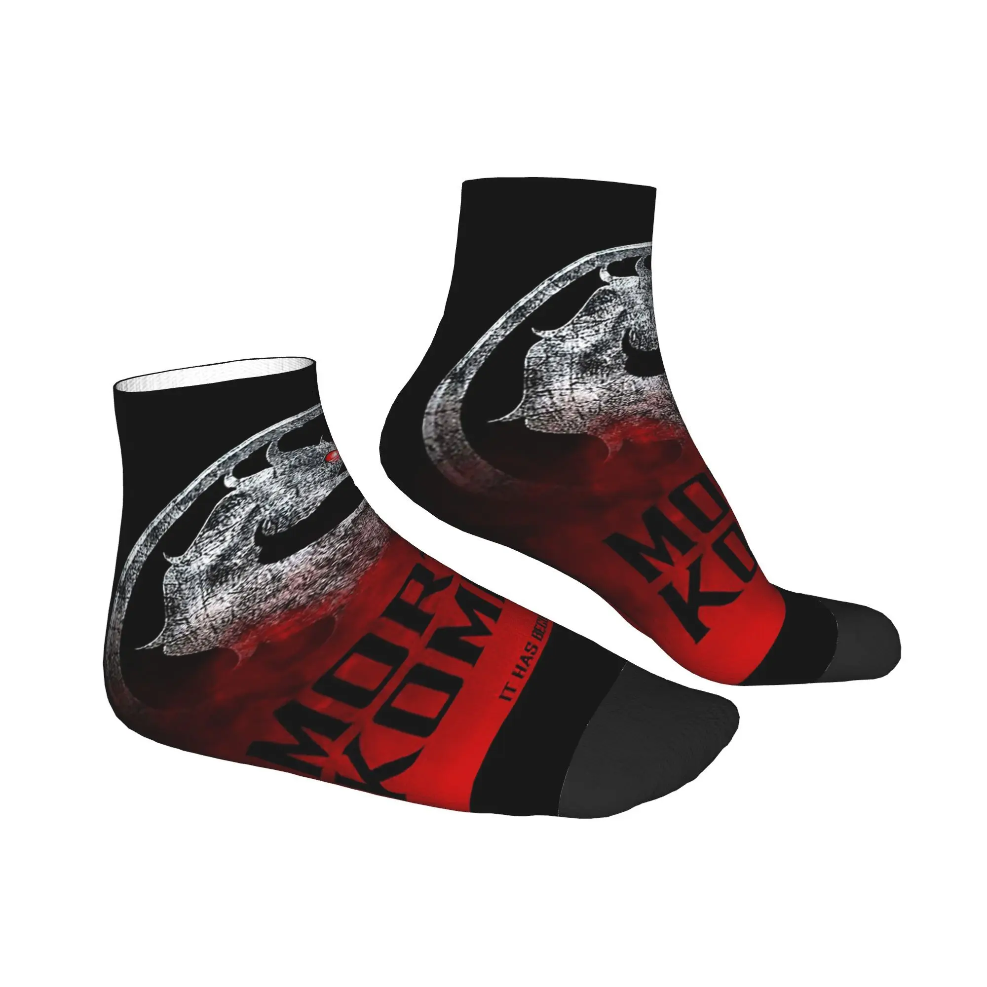 All Seasons Mortal Kombat Logo Socks Harajuku Super Soft Crew Socks Hip Hop Stockings for Men Women Christmas Gifts