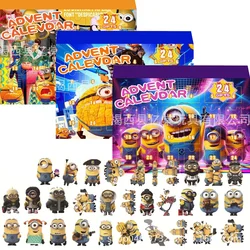 Anime Minions Christmas Calendar Random Box Advent with Figures Halloween Countdown Toys Collectible Gift for Kids Toys