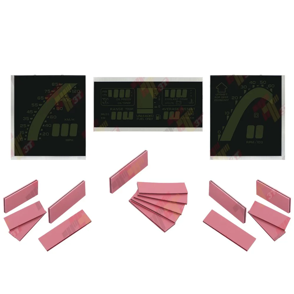 

3pcs Tacho SPEED Center Screens For Chevrolet Corvette C4 Digital Instrument Cluster LCD Display Set