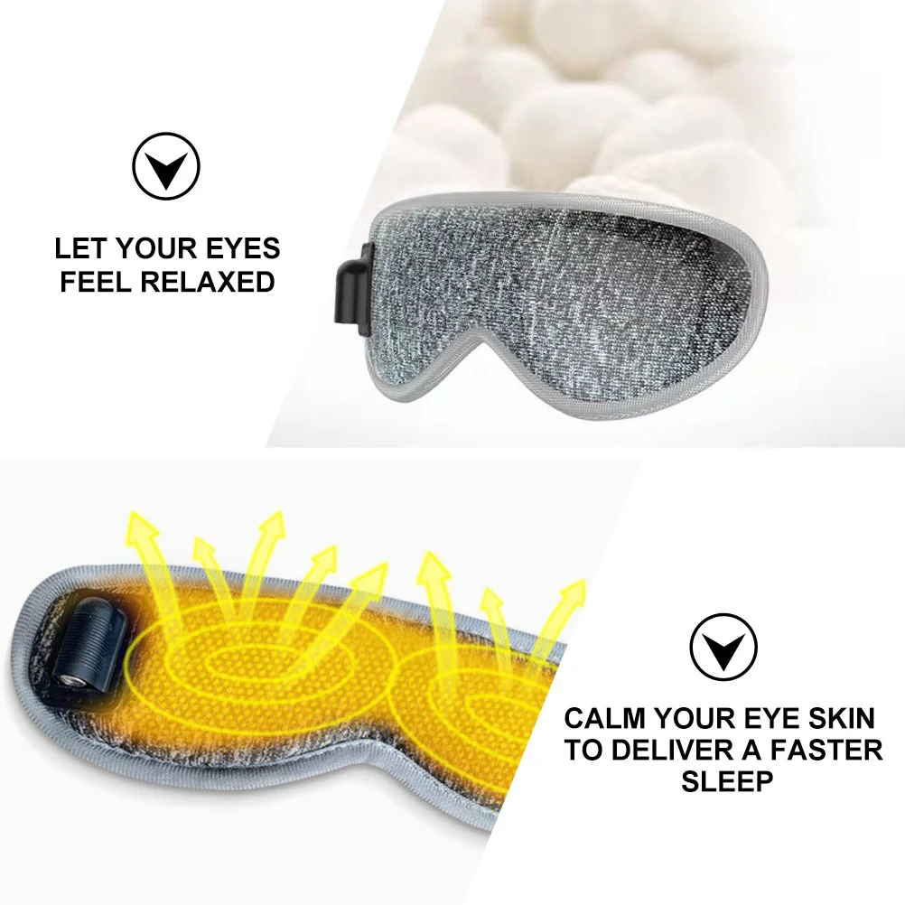 

Heated Eye Mask Premium Breathable Eye Care Massager for Stress Relief and Fast Sleeping Portable Eyeshade Blindfold for Dry