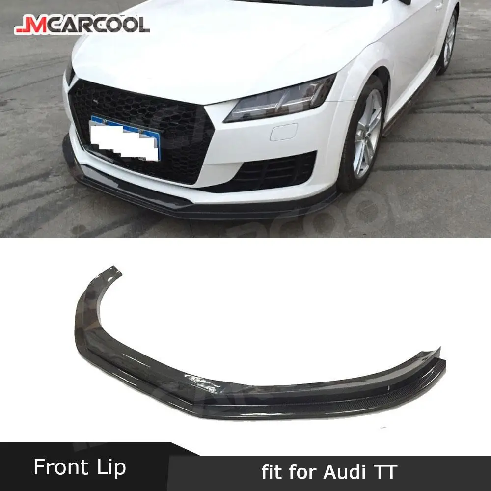 

JMCARCOOL Carbon Fiber FRP Front Lip spoiler For Audi TT TTS TTRS 2014-2017 Head Bumper Chin Shovel Guard