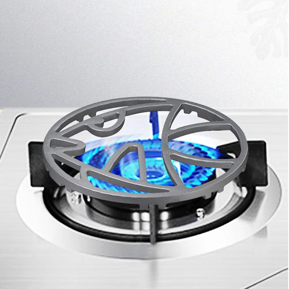 

Durable Cast Iron Wok Ring for Gas Stove Multi Purpose Stove Accessories Non Rust Deform Balancing Small Pots Pans Easy Install