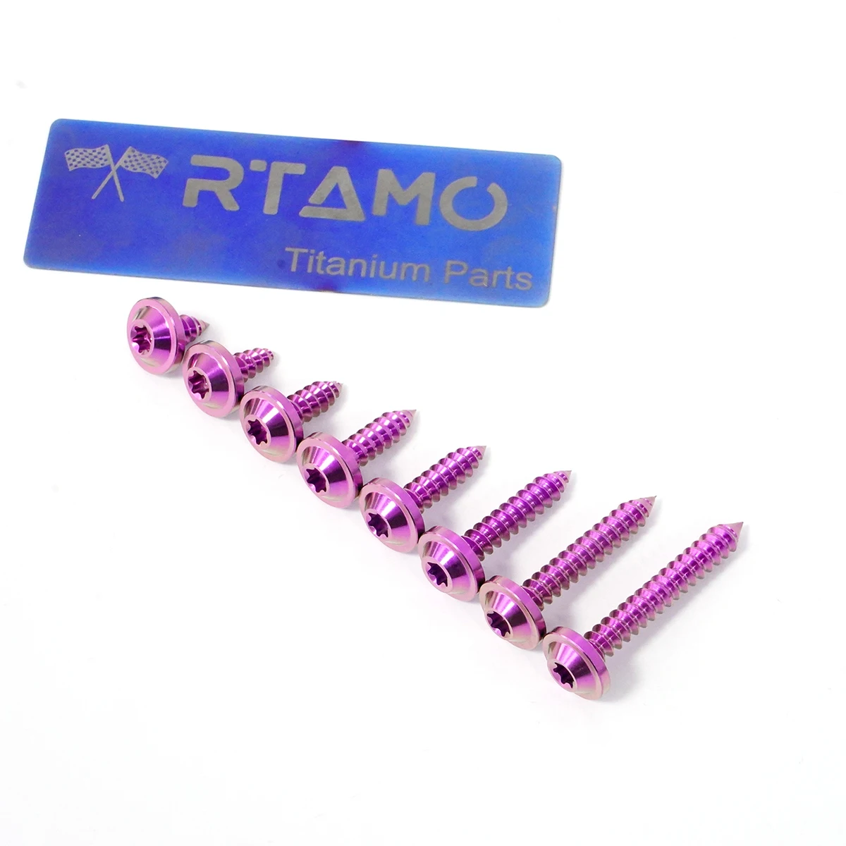 Bullone in titanio RTAMO M5X10-35 Viti autofilettanti a testa Torx UFO per auto da bicicletta moto, fissaggio CNC (1 pezzo)