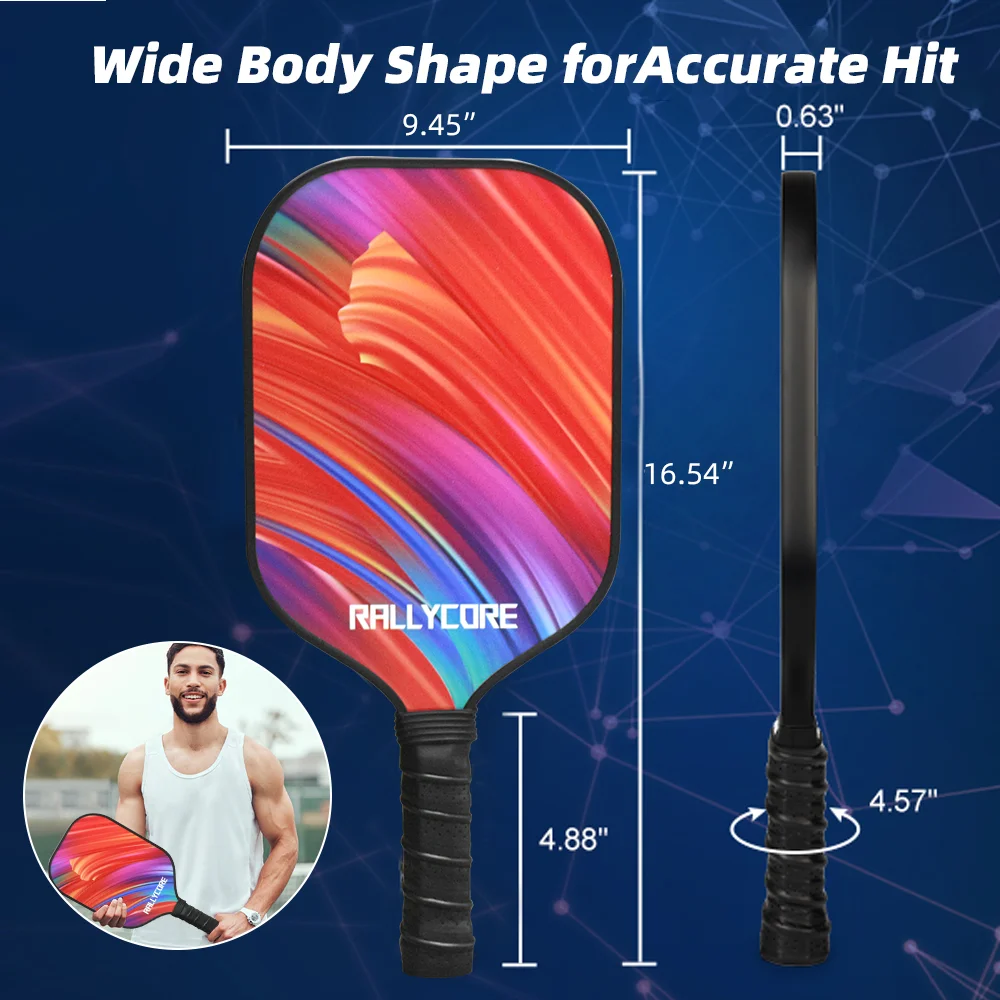 Juego de paletas de Pickleball, superficie de fibra de vidrio compatible con USAPA, potencia mejorada con bolsa de Pickleball, el mejor regalo para principiantes