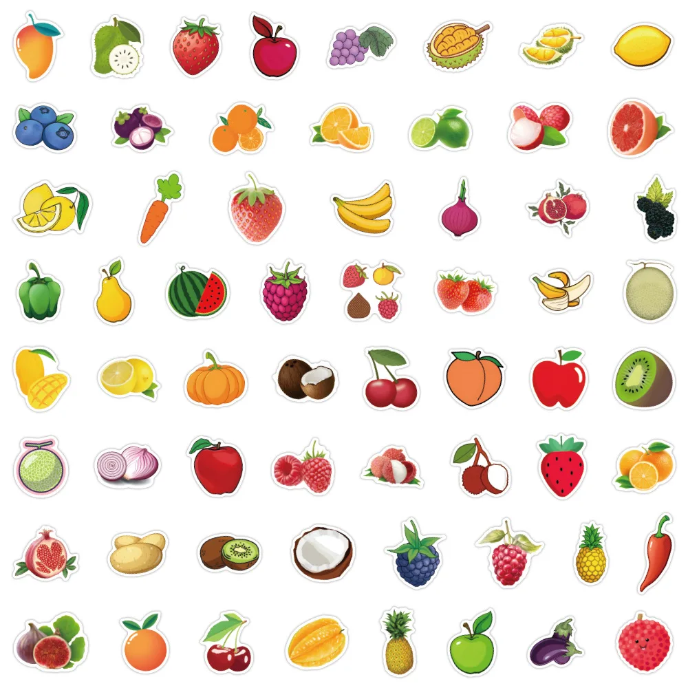 10/30/60/120PCS Fruit Stickers Voor Waterdichte Sticker Laptop Motorfiets Bagage Snowboard Koelkast Telefoon auto Sticker