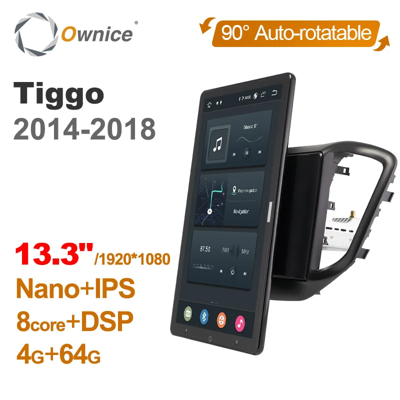 TS105 Android 14.0 Ownice Car Radio Auto for Chery Tiggo 2014-2018 13.3