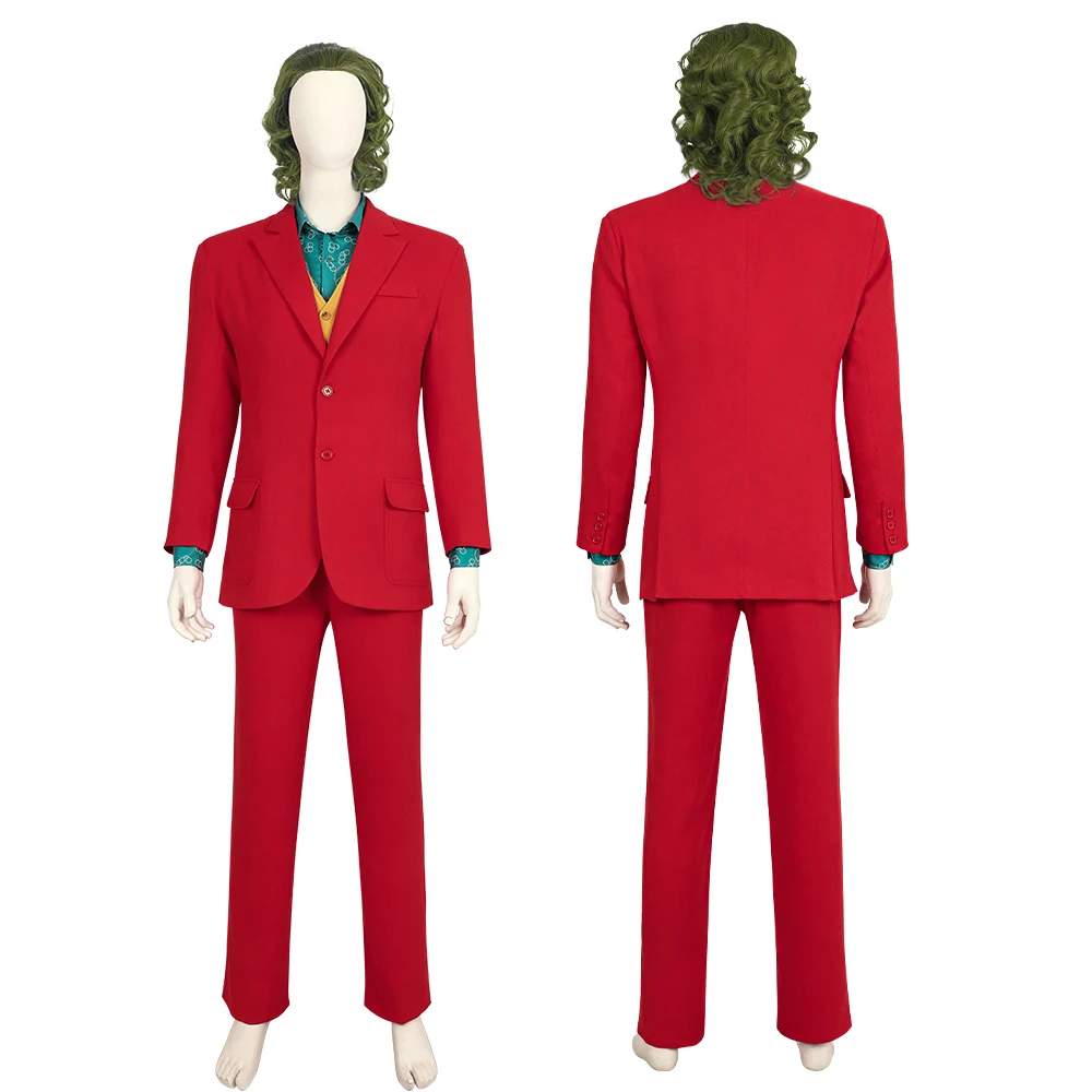 Clown Movie Role-Playing Costume Red Clown Halloween Carnival Cosplay Costume Men's Red Suit