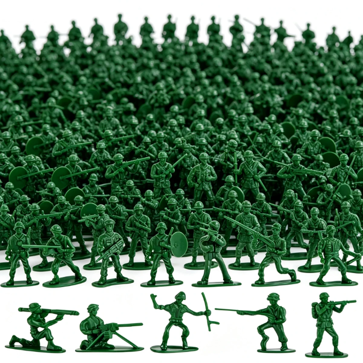 26/52/72Pcs 5cm Green Tactical Soldier Figures, Army Miniatures for Diorama Art, War Game Scene Reenactments  ZSY